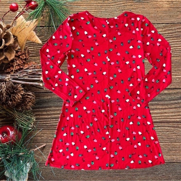 Size L (Junior) Holiday Lights Fit and Flair Dress - Picture 3 of 3